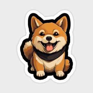 Cartoon Shiba Inu Dog - Cute Shiba Inu Magnet