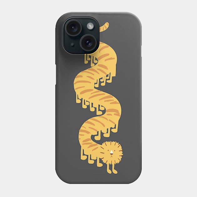 Wiggly Lion Tiger Phone Case by Brunch Club