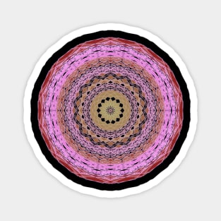 Peculiar Floral Pattern -purple Voilet  mandala design - Regenbogenfarben Magnet