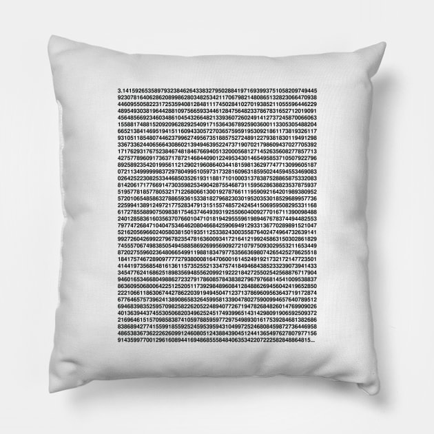 DIGITS OF PI (BOX) Pillow by encip