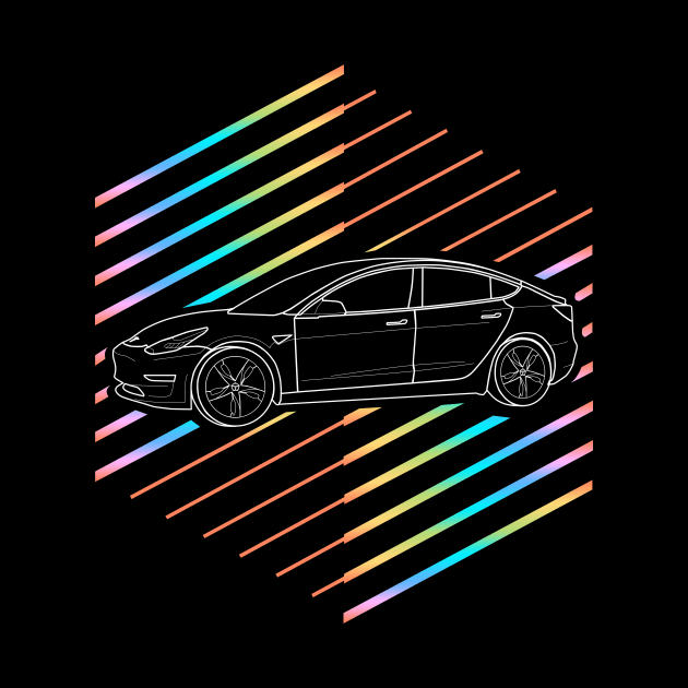 Retro 80s Electric Car by Shannon Marie