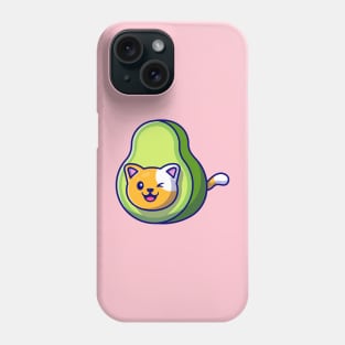 Cute Cat Avocado Cartoon Phone Case