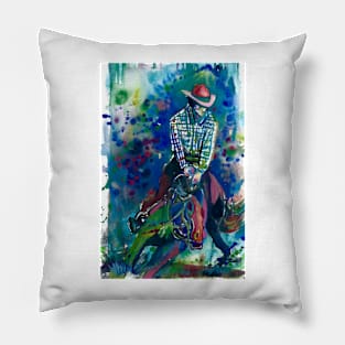 COWBOY AT THE RODEO Pillow