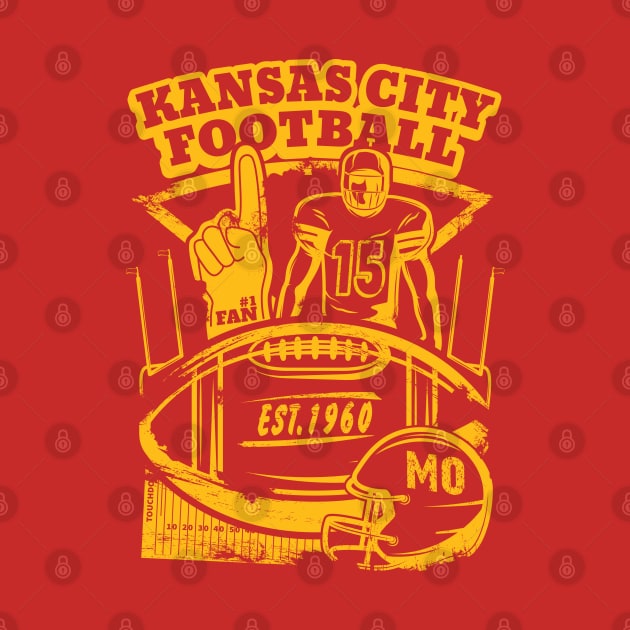 Kansas City Retro Vintage KC Football Missouri 2021 Gift by JJDezigns