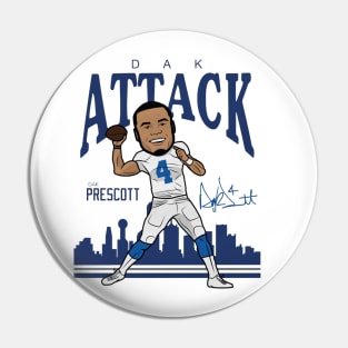 Dak Prescott Dallas Toon Pin