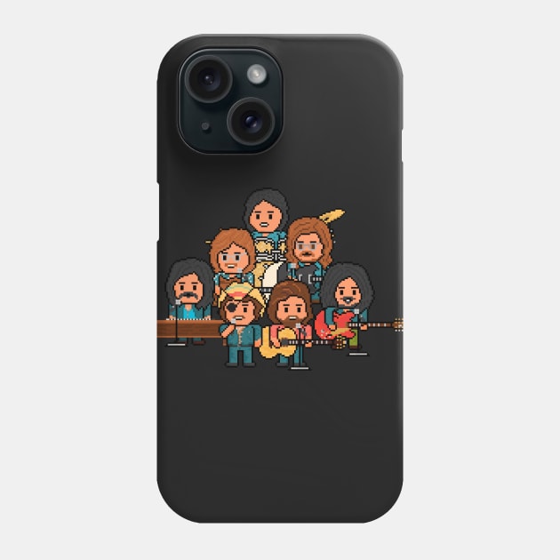 Pixel Band Fish Hook Phone Case by gkillerb