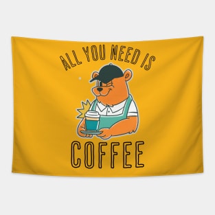 All You Need Is Coffee Coffee Addict Tapestry