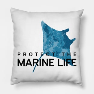 Aquatic Animal Protect and Respect Marine Life Pillow