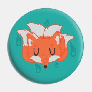 Fiery Fox Spirit Sprite Pin