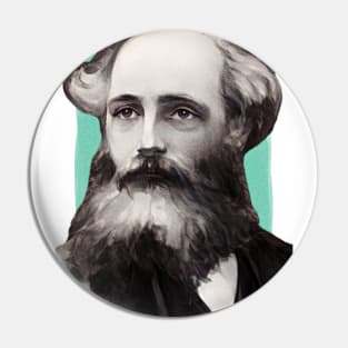 Scottish Mathematician James Clerk Maxwell illustration Pin