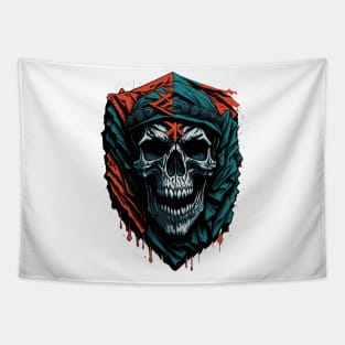 Arabic Skull Face Tapestry