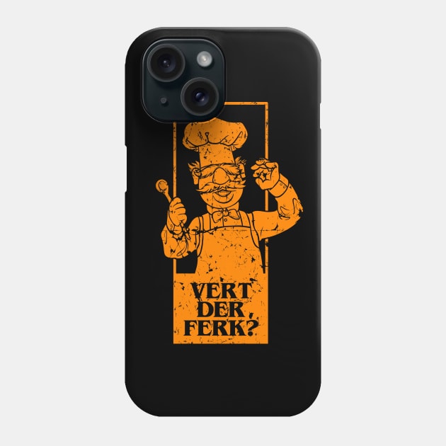 vert der ferk retrocolor - orange Phone Case by Sayang Anak