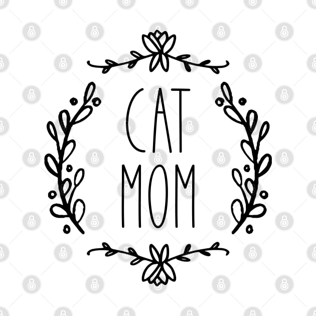 Cat Mom | Ornate | Black by PrinceSnoozy