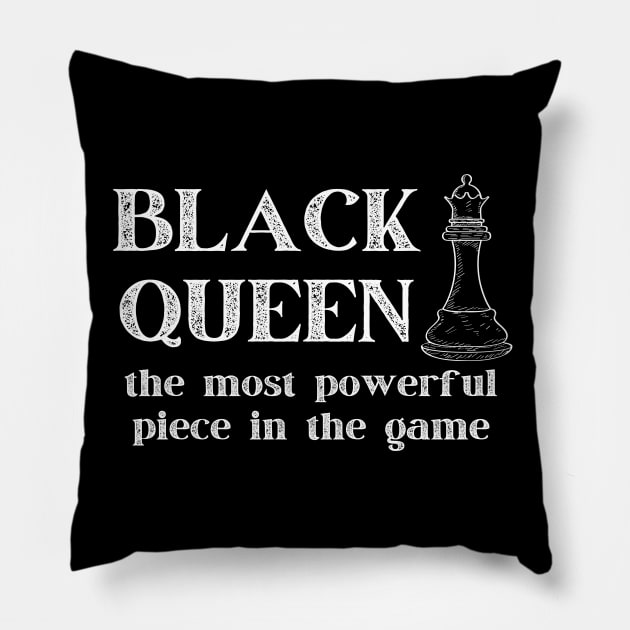 Black Queen Most Powerful Chess African American Pillow by MalibuSun