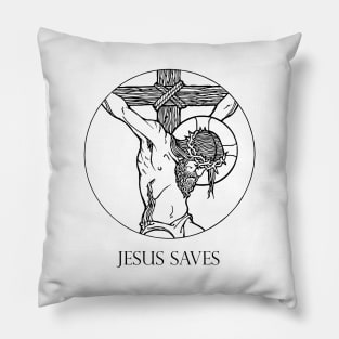 Jesus saves prayers gift Pillow