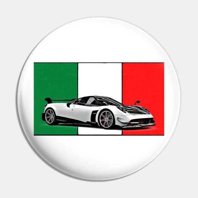 Pagani Huayra Italian Print Pin by Auto-Prints