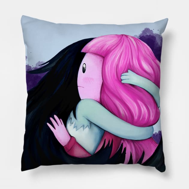 Bubbline Hug (from episode 'come along with me' - Adventure Time) Pillow by art official sweetener