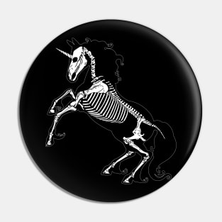 Skeleton unicorn Pin