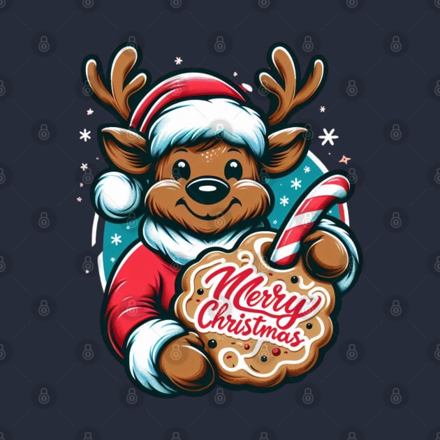 Merry Christmoose Moose Christmas 2024 by BukovskyART