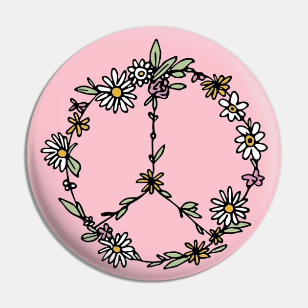 Watercolor Peace Sign Tapestry Pin by aterkaderk