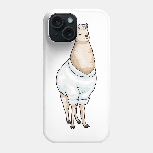 Llama Nurse Heart Phone Case by Markus Schnabel