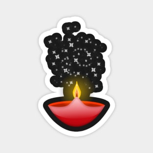 Contemporary Deepa for Diwali Magnet