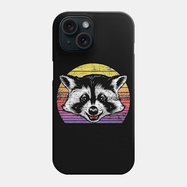 retro raccoon grunge Phone Case by ShirtsShirtsndmoreShirts