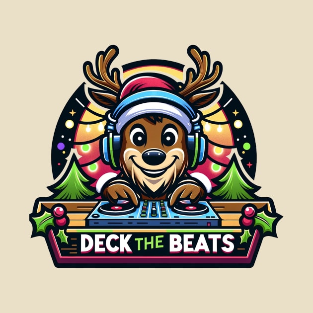 Deck the Beats - Reindeer DJ at Christmas Booth by PixelProphets