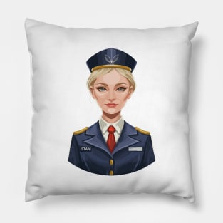 scandinavian stewardess Pillow