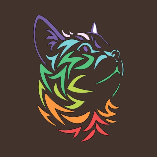 Colorful Cat by Pop on Elegance