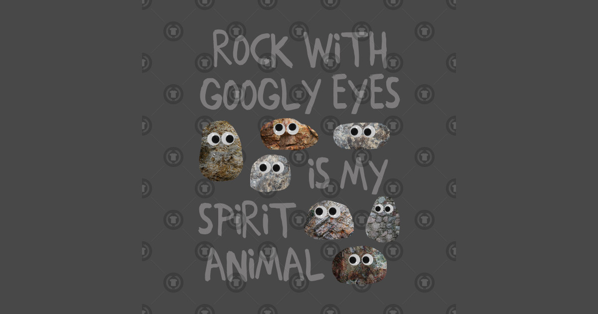 Rock with Googly Eyes Crafty TShirt TeePublic