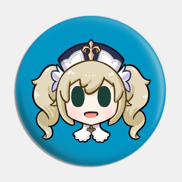 Genshin Impact Barbara chibi head Pin by Oricca