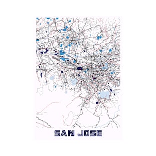 San Jose - Califonia MilkTea City Map T-Shirt