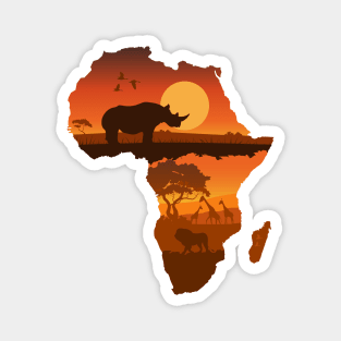 Africa Map Magnet