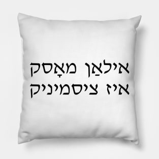 Elon Musk Is Cis (Yiddish) Pillow