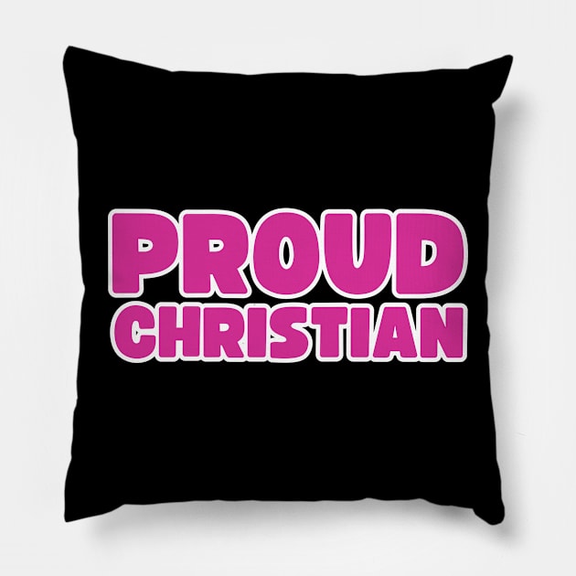 Proud Christian Pillow by la chataigne qui vole ⭐⭐⭐⭐⭐