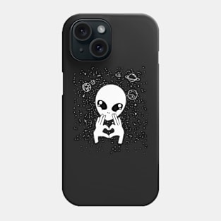 Alien loves U Back Phone Case