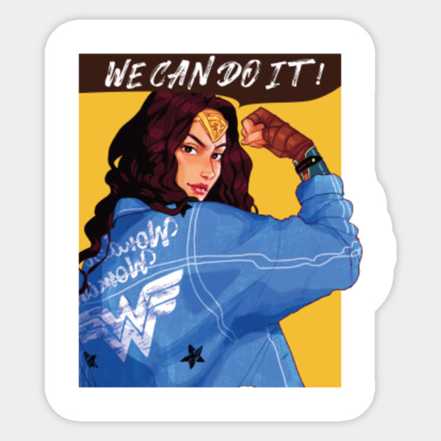 We Can Do It Wonder Woman Wonder Woman Sticker Teepublic