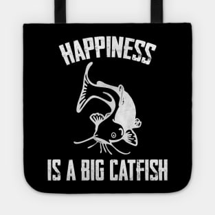 Happiness is a Big Catfish Funny Fish Tote