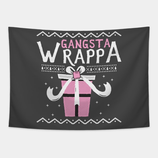 Christmas Gangsta Wrappa Tapestry by CB Creative Images