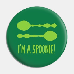 I'm A Spoonie! (Lime Green) Pin