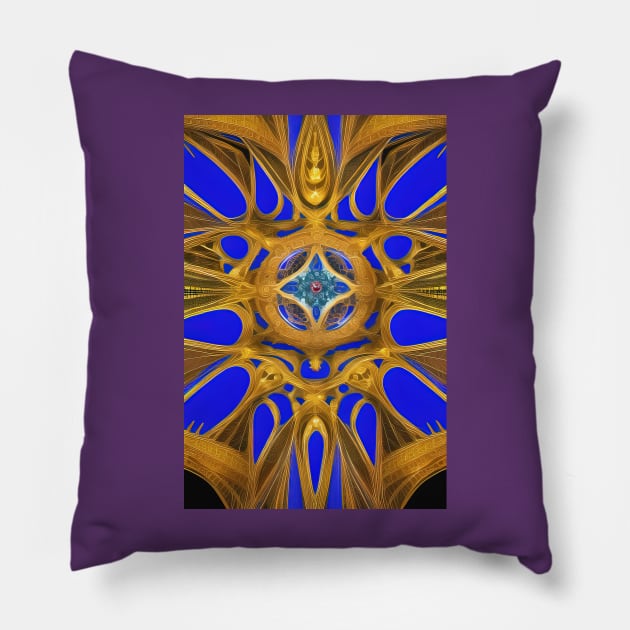 cool abstract symmetrical design Pillow by Vermillionwolf