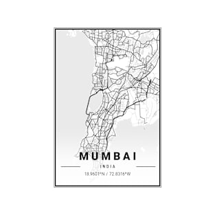 Mumbai Light City Map T-Shirt