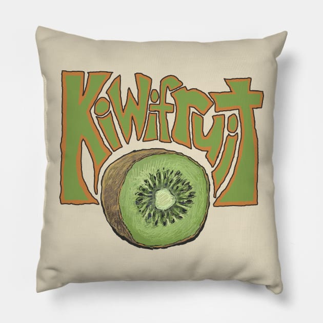 Kiwifruit Pillow by KColeman