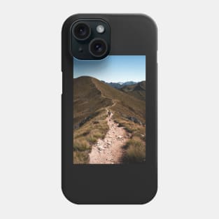 Hiking Mountain Ridge in New Zealand Phone Case