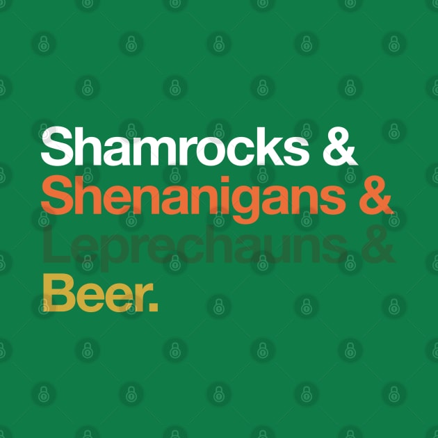 Shamrocks Shenanigans Leprechaun Beer Shirt St Patricks Day by vo_maria