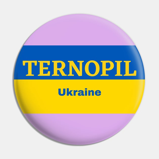 Ternopil City in Ukrainian Flag Pin by aybe7elf