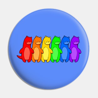 Gay Otter Rainbow Pride Pin