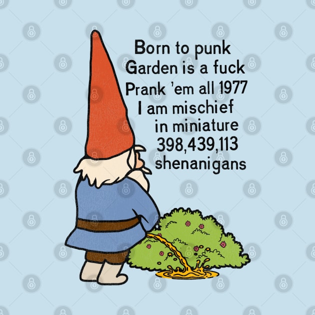 Born to Punk Garden Gnome by darklordpug