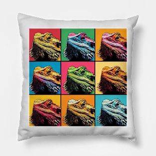 Bearded Dragon Pop Art v1 Pillow